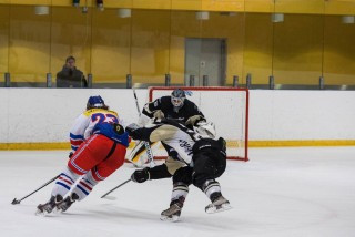 Frá leiknum í gærkvöld