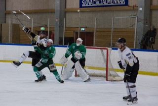 Frá leiknum í gærkvöld