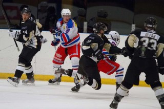 Frá leiknum í gærkvöld