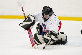 Frá leiknum í gærkvöld