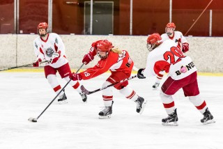 Frá leiknum í gærkvöld