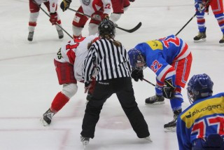 Frá leik SR og Víkinga sl. laugardagskvöld