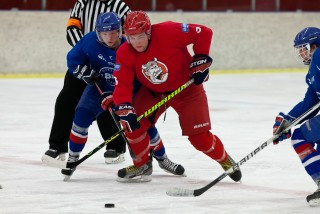 Frá leiknum í gærkvöld