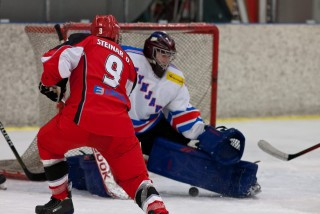 Frá leiknum í gærkvöld