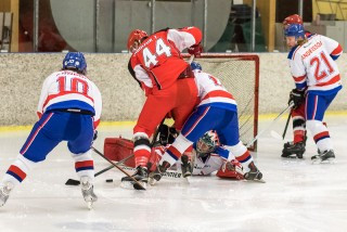 Frá leiknum í gærkvöld