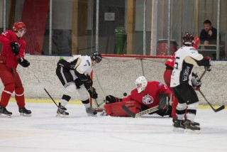 Frá leiknum í gærkvöld