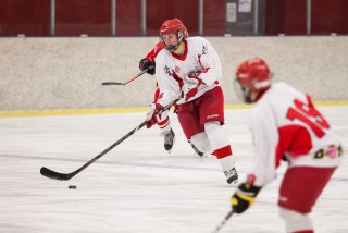 Frá leiknum í gærkvöld