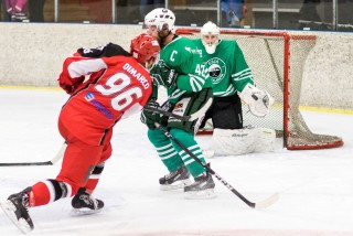 Frá leiknum í gærkvöld