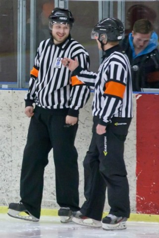 Þeir félagar Orri og Sindri að störfum