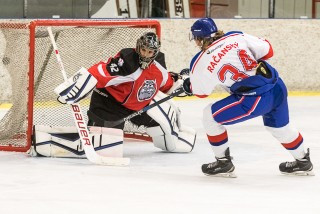 Frá leiknum í gærkvöld