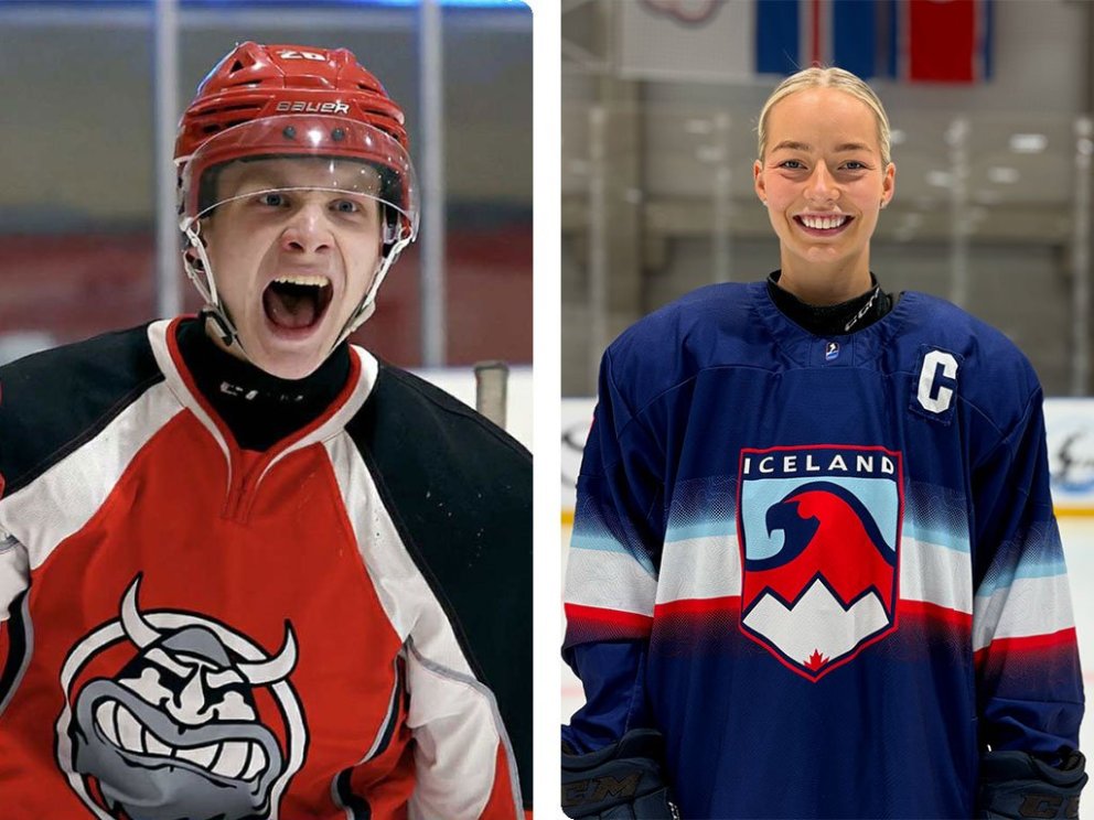 Íshokkífólk ársins 2025: Unnar Rúnarsson og Sunna Bjögvinsdóttir