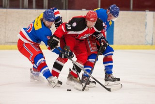 Frá leiknum í gærkvöld