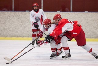 Frá leiknum í gærkvöld