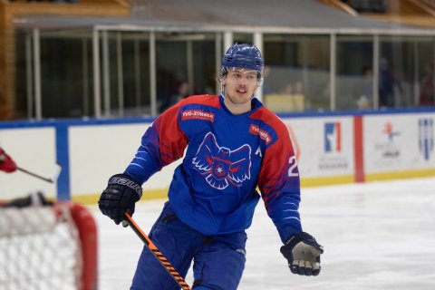 Kári Arnarsson hetja SR frá leiknum í gær skoraði þrennu.
Mynd: Hafsteinn frá úrslitum 2023