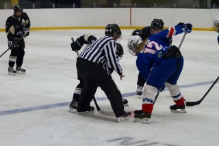 Frá leiknum í gærkvöld