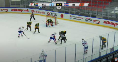 Skjáskot frá Youtube streymi 
Staðan 17-0 fyrir okkur þegar 44 sekúndur voru eftir