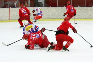 Frá leiknum í gærkvöld